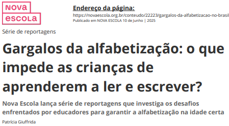 Gargalos da Alfabetização no Brasil