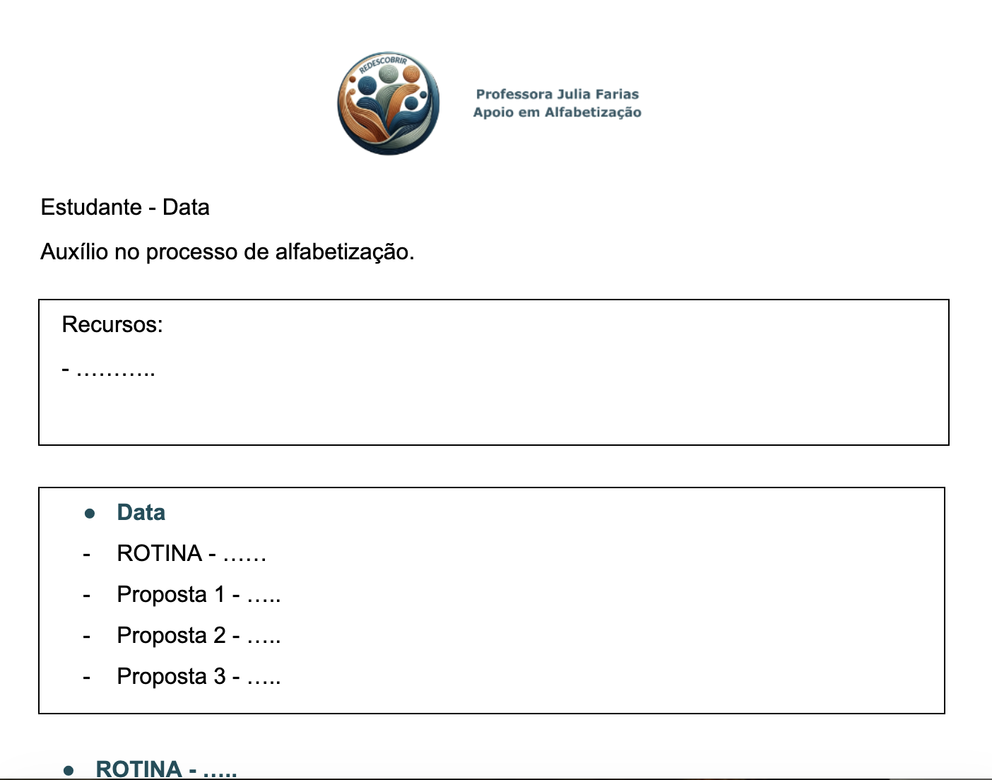 relatório pós encontro professora Julia Farias